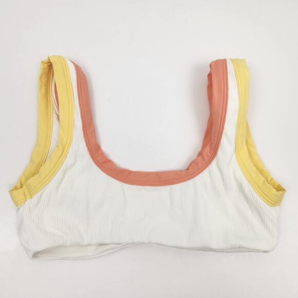 L*Space Lala Bikini Top in Cream Orange Yellow Size XS NWT - Picture 2 of 4